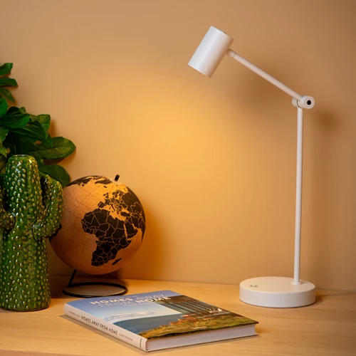 Lucide TIPIK - Lámpara de escritorio Recargable - Batería/acumulador - LED 3 StepDim - 1x3W 2700K - Blanco - ambiente 1